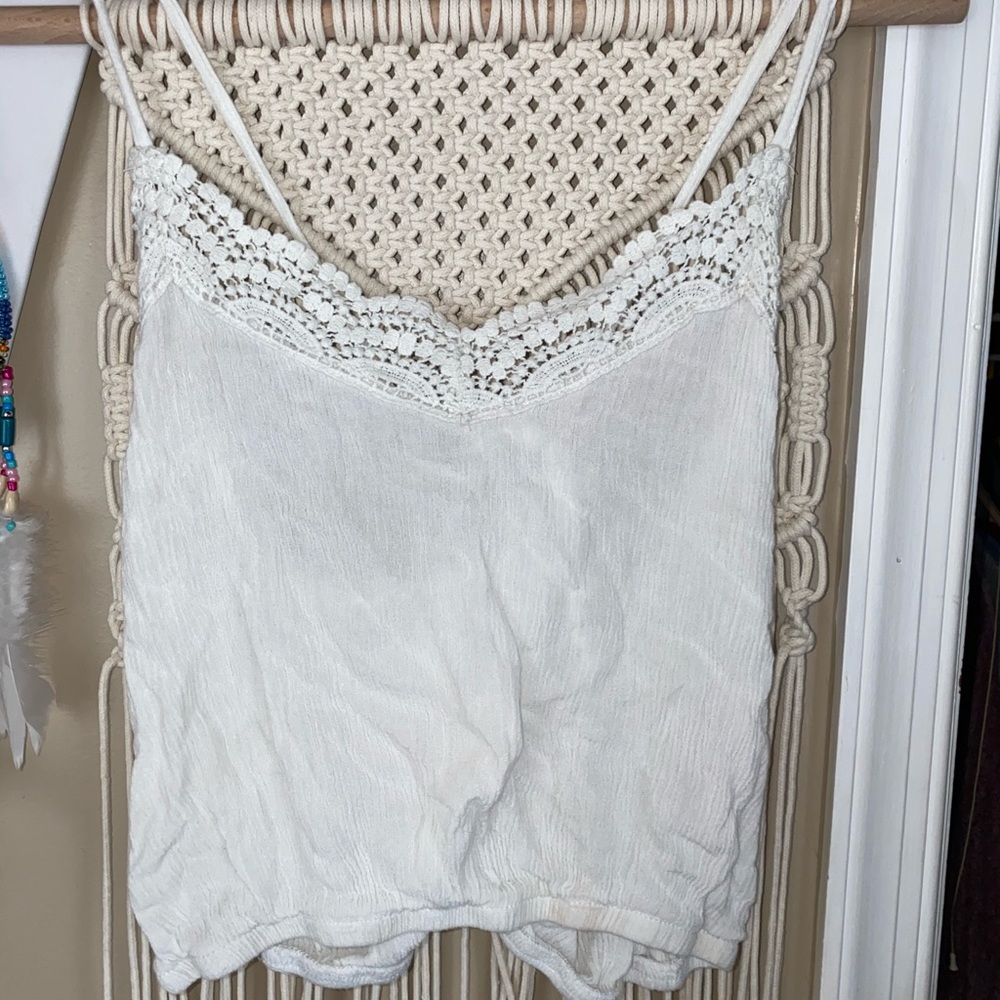 White lace tank